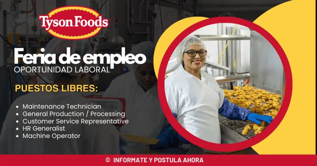 EMPLEOS EN TYSON FOODS NUEVAS VACANTES